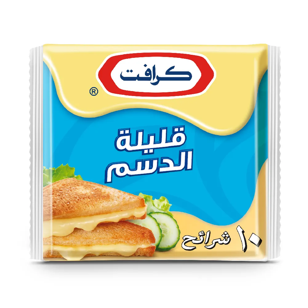 0156753b-600e-45d9-a23a-71915862f603 كرافت جبن شيدر قليلة الدسم 10 شرائح 200غ - الصورة 1