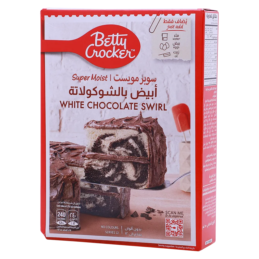 016000437500_1 بيتي كروكر خليط كيك أبيض بالشوكولاتة 500 ج - الصورة 1