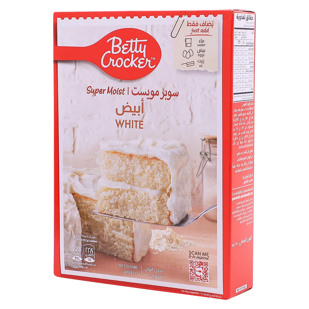 016000437708_1 بيتي كروكر خليط الكيك الأبيض 500 ج - الصورة 1