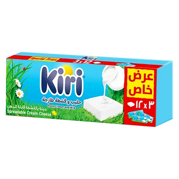 كيري جبنة مربعات بالقشطة 3 عبوات 36 قطعة 648 ج