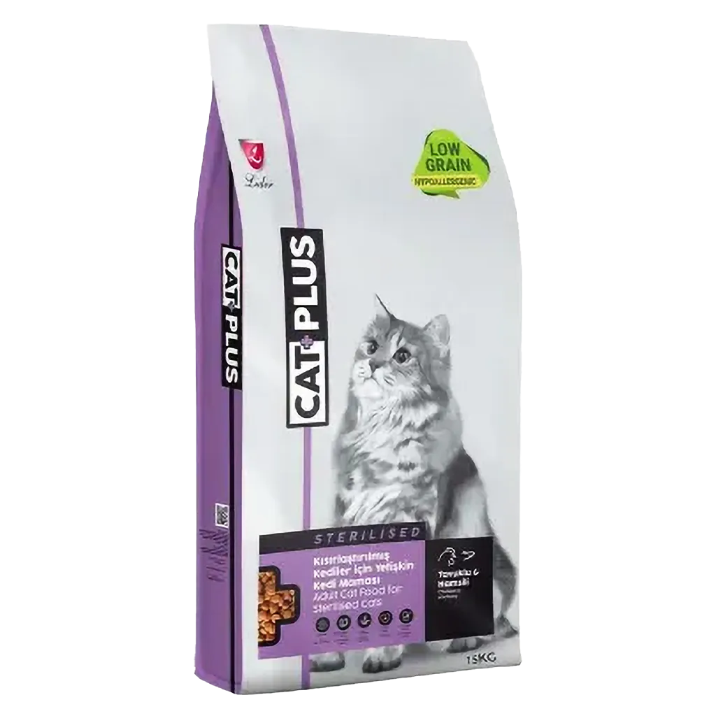 1898d5fa-2722-42e7-82dd-f1f44a1044c4 كات بلس للقطط البالغة المعقمة دجاج و سمك الأنشوفة 15 كج - الصورة 1