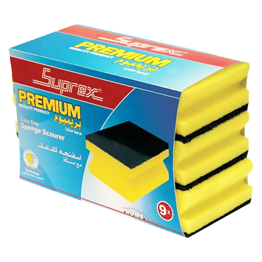 20ec0d40-322b-4f17-bc72-00fe1ad34aa4 سوبريكس بريميوم إسفنج تنظيف 9 قطع - الصورة 1