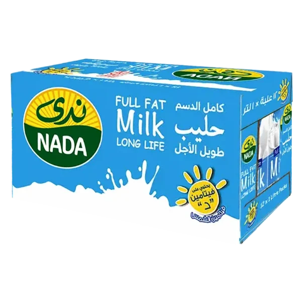 ندى حليب كامل الدسم 12 حبة 1 لتر