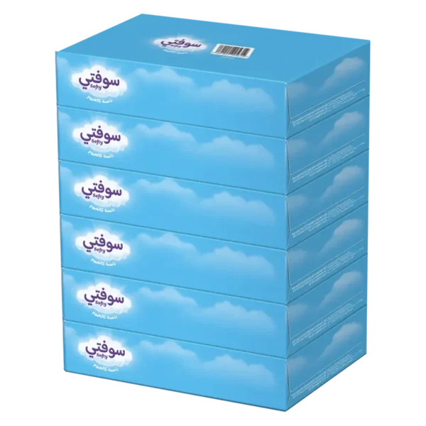 سوفتي مناديل الوجه 6 قطع 70 منديل