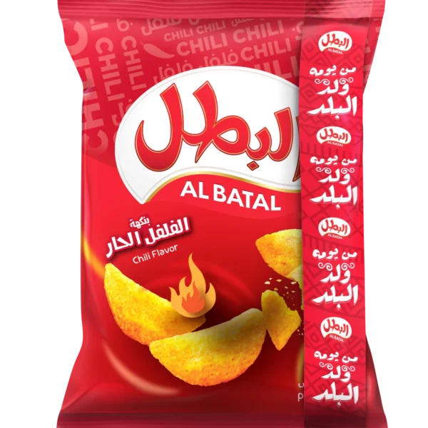 البطل رقائق بطاطس بالفلفل الحار 110 ج