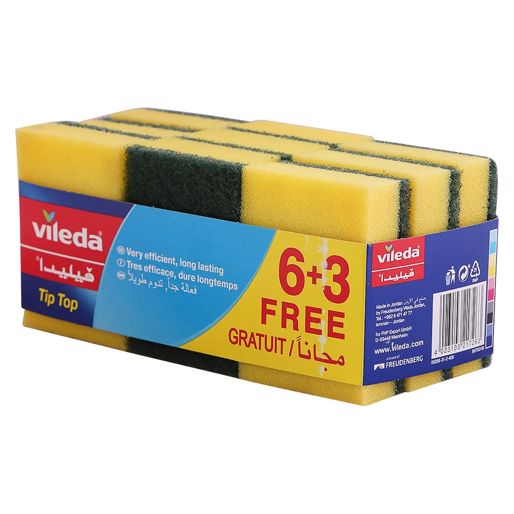4023103217263_1 فيليدا اسفنج لغسيل الاطباق تيب توبب عبوة من 9 قطع - الصورة 1