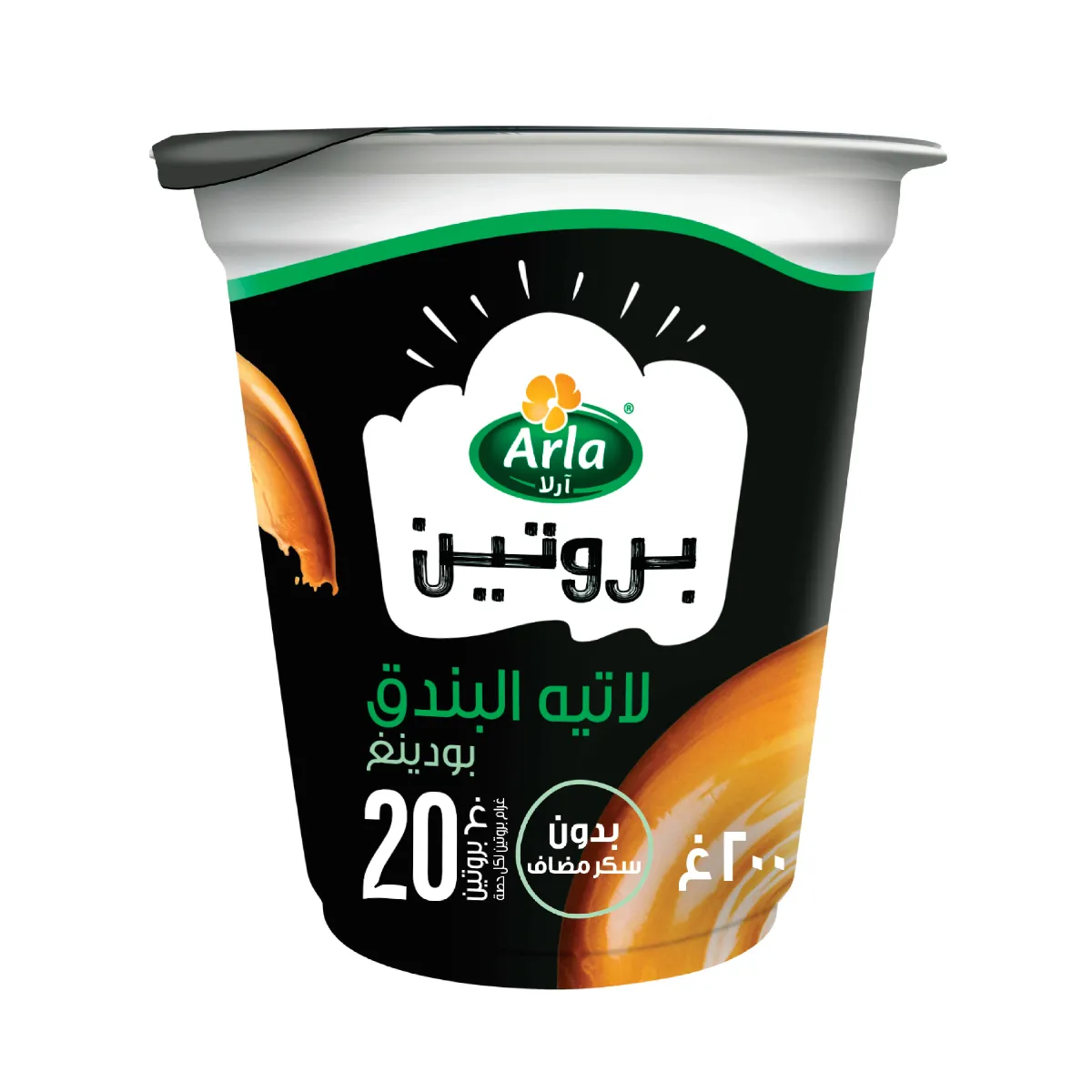 40edb64b-bd8b-4eb3-a4e5-26c412f60819 آرلا بروتين بودينغ بنكهة لاتيه البندق 200 ج - الصورة 1