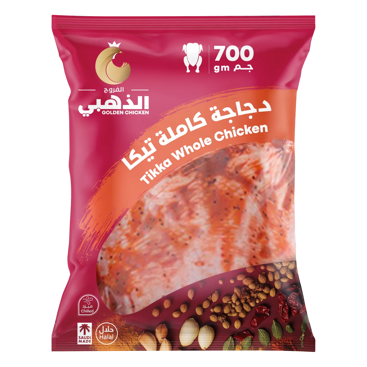 49f90104-9c38-4bc8-b6a9-4b17ce6e6f4a الفروج الذهبي دجاجة كاملة توابل التيكا 600 ج - الصورة 1