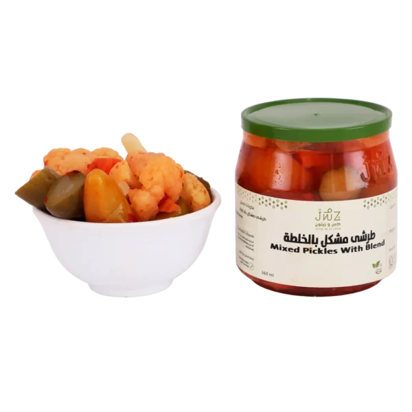 طرشي مشكل حار٣٦٠ جرام- جبن وزيتون