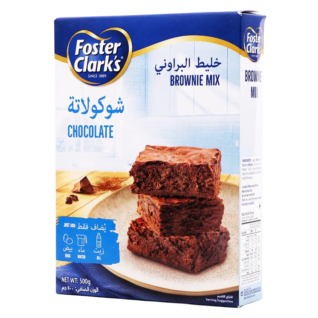 5352101007903_1 فوستر كلاركس خليط براوني شوكولاته بالحليب 500 ج - الصورة 1