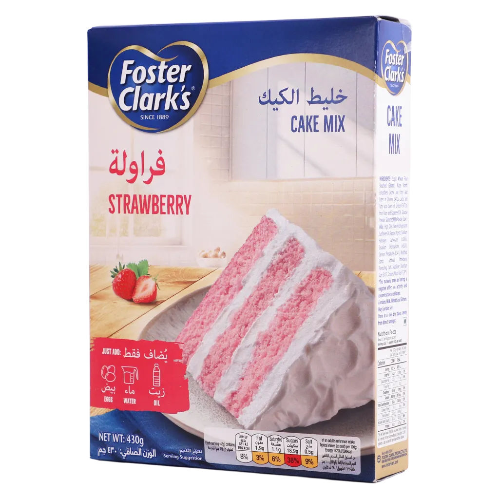 5352101042546_1 فوستر كلاركس خليط الكيك فراولة 430 ج - الصورة 1