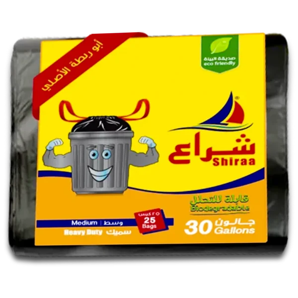 شراع أكياس نفايا سميك أبو ربطة 30 جالون 25 حبة