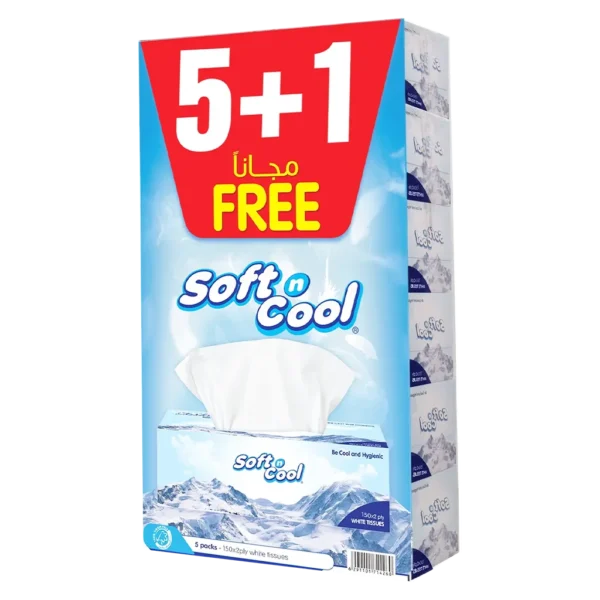 سوفت و كول مناديل وجه 150 منديل 5+1 مجانًا