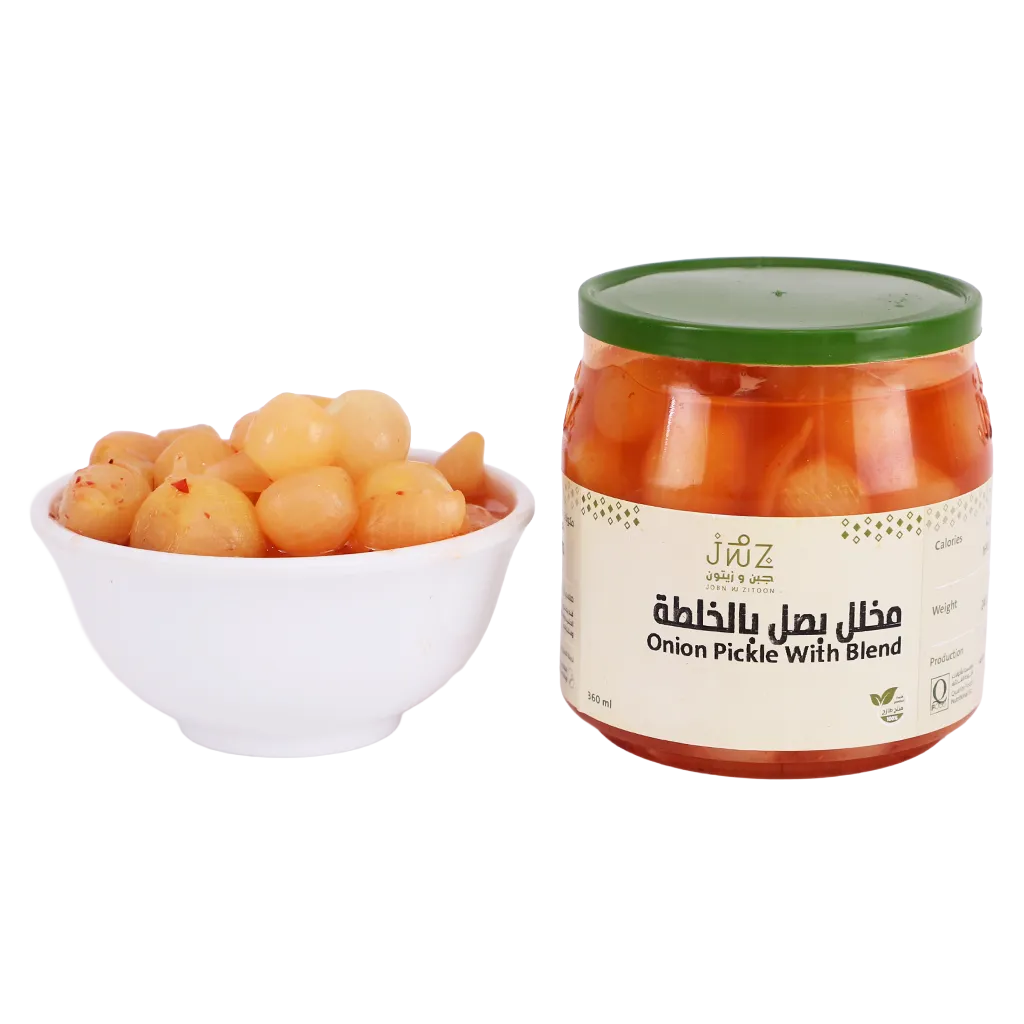 5d66fd6b-ce3f-4027-8412-328811097e76 مخلل بصل بالخلطة ٣٦٠ جرام- جبن وزيتون - الصورة 1