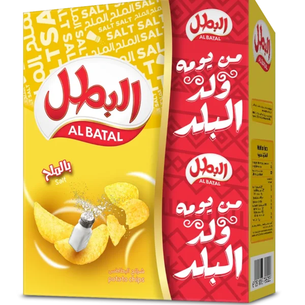 البطل رقائق بطاطس بالملح 12 حبة 23 ج