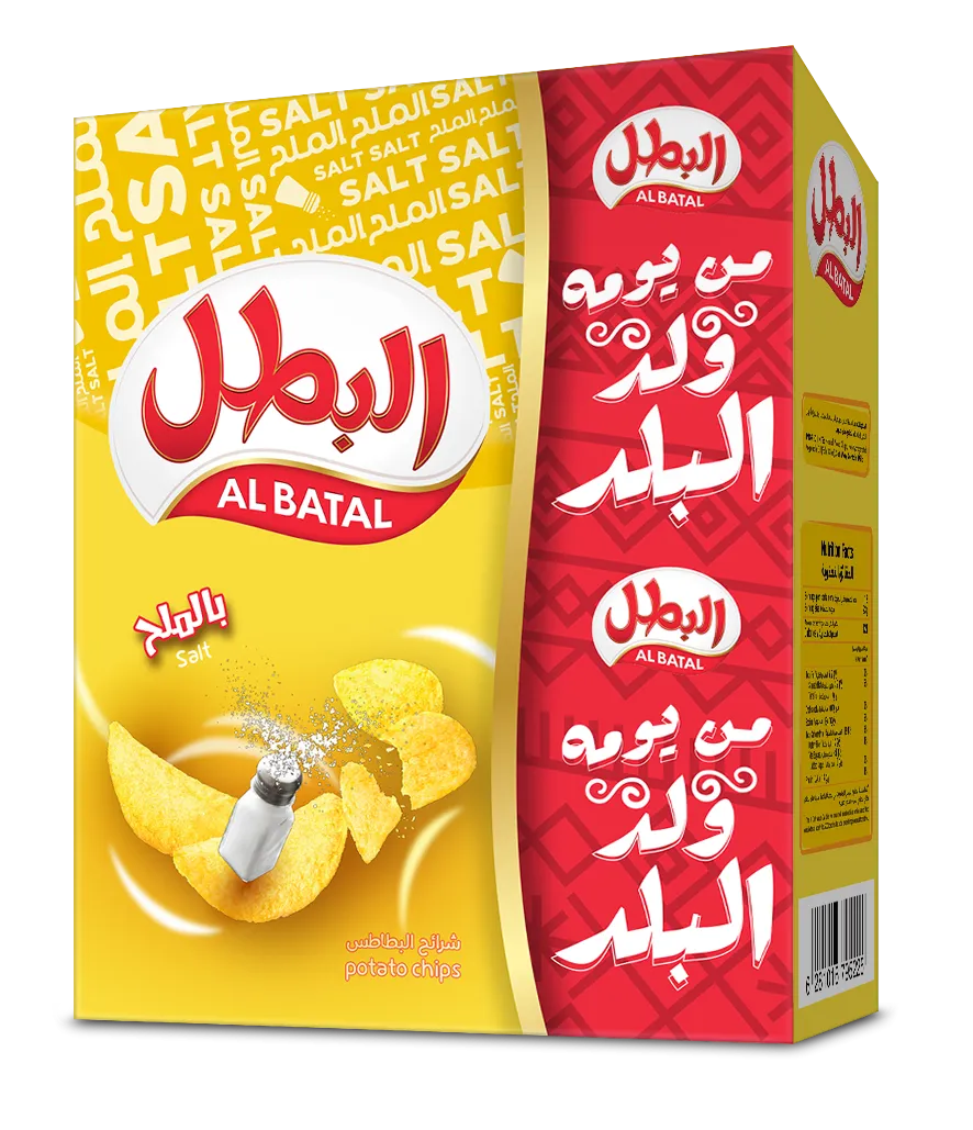 6029511e-c799-450c-89d7-6a4381cd433e البطل رقائق بطاطس بالملح 12 حبة 23 ج - الصورة 1