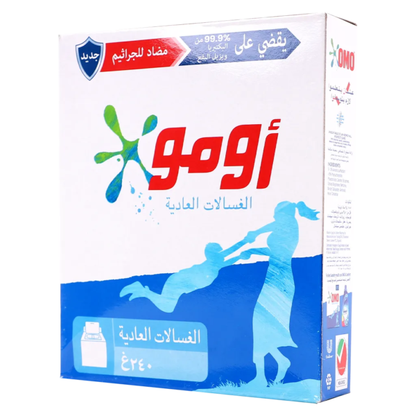 اومو مسحوق منظّف الغسيل أومو للغسالات العادية ذات التحميل العلوي 240 ج