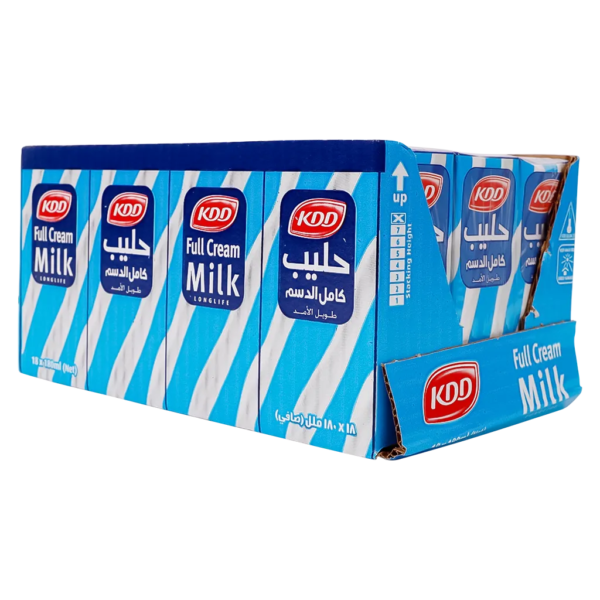 كي دي دي حليب كامل الدسم 18 حبة 180 مل