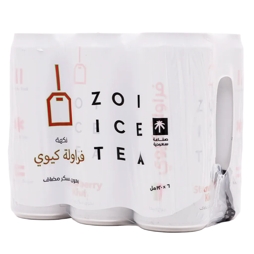 6281000010235_1 زوي شاي مثلج بنكهه الفراولة بالكيوى 6 حبات 320 مل - الصورة 1