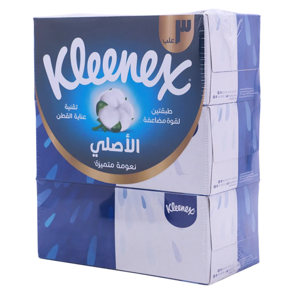 كلينكس مناديل الوجه الأصلية 3 قطع 148 مناديل