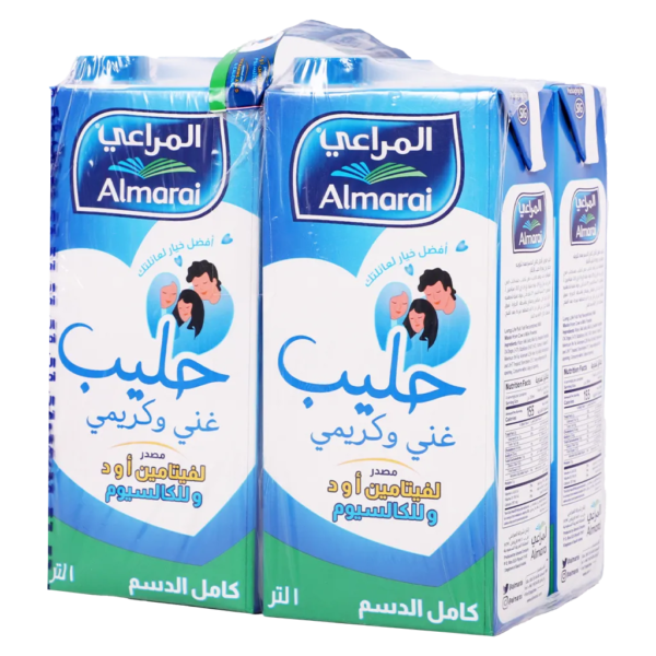 المراعي حليب كامل الدسم 4 حبات 1 لتر