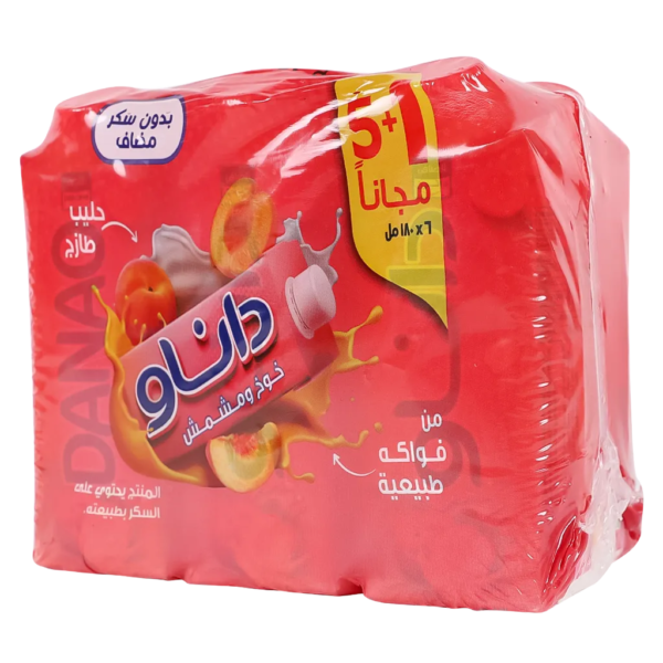 داناو عصير خوخ و مشمش 6 حبات 180 مل