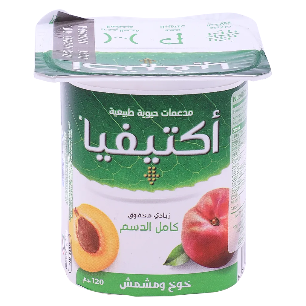 6281022118247_1 أكتيفيا زبادي بالخوخ والمشمش 120 ج - الصورة 1