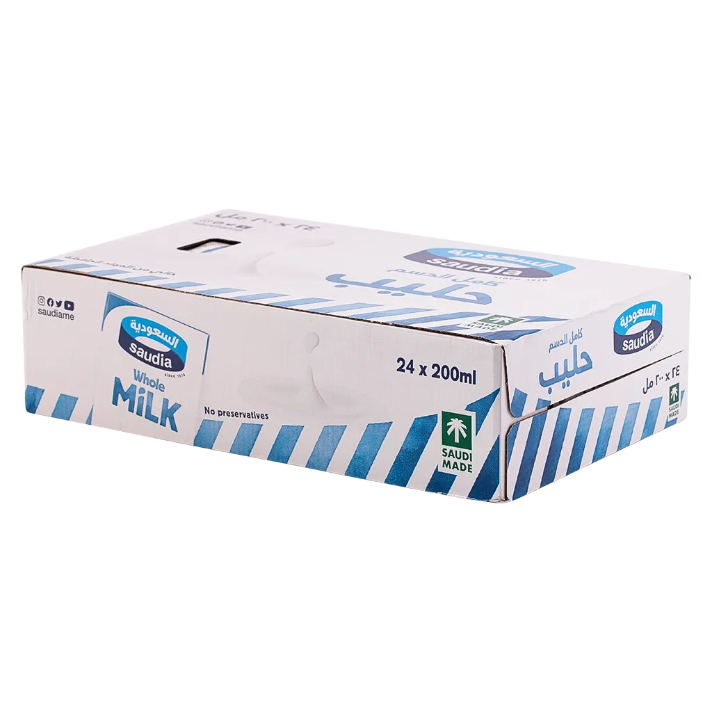 6281039105131_1 السعودية حليب كامل الدسم 24 حبة 200 مل - الصورة 1