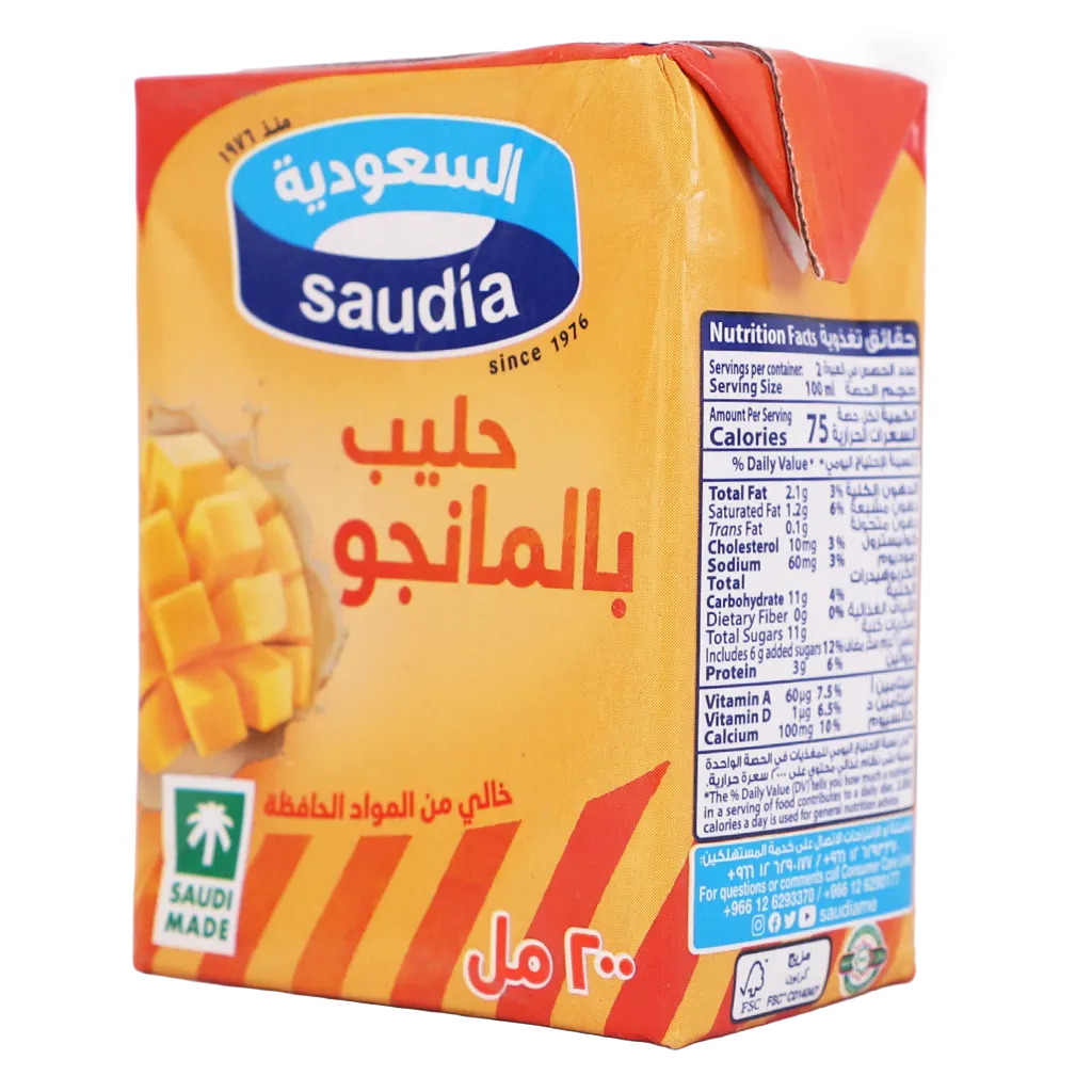 6281039173512_1 السعودية حليب بالمنجا 200 مل - الصورة 1