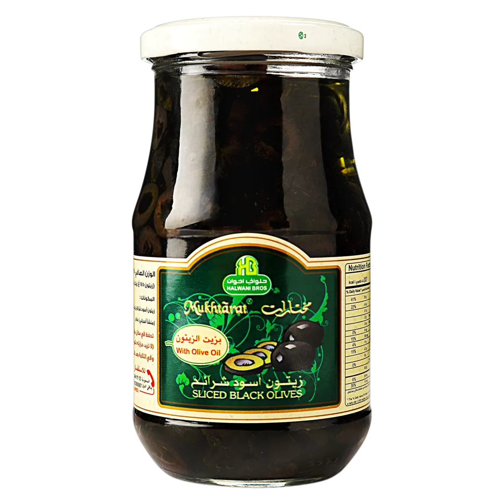 6281041291211_1 مختارات زيتون أسود شرائح 325 ج - الصورة 1