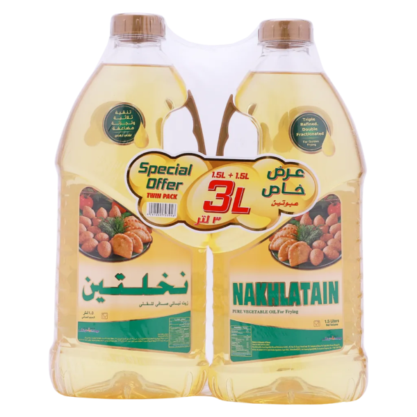 نخلتين زيت نباتي عرض عبوة 2 حبة 1.5 لتر