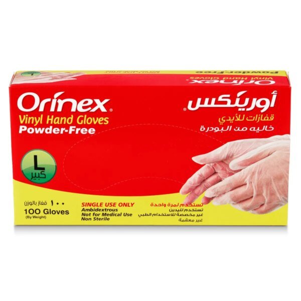 أورينكس قفازات بدون بودرة كبير 100 حبه