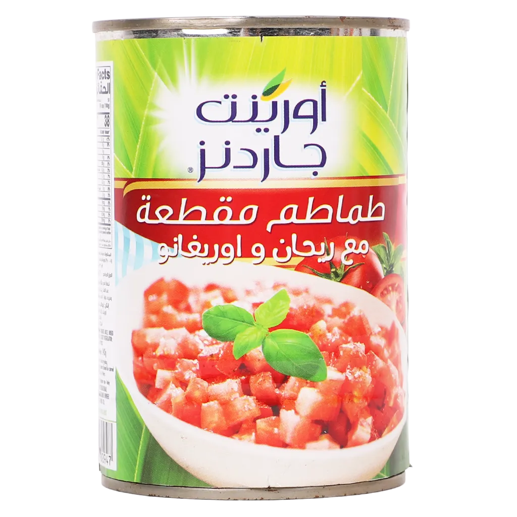 6281063460947_1 أوريانت جاردينز طماطم مقطع ريحان اوريغانو 400ج - الصورة 1