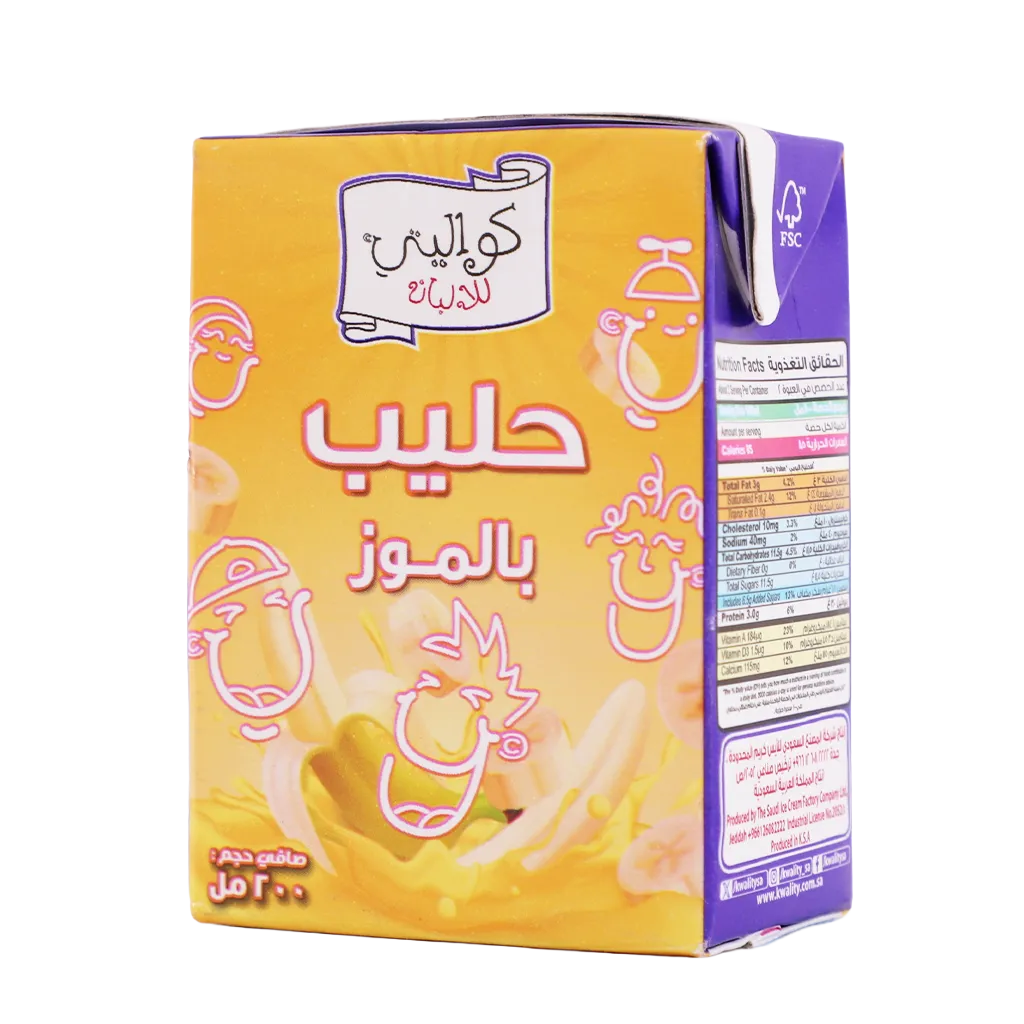 6281100776444_1 كواليتي حليب بالموز 200 مل - الصورة 1