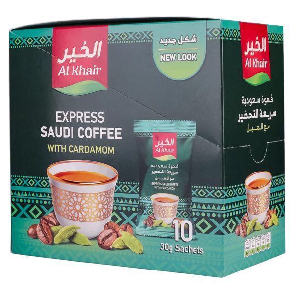 30 جم الخير قهوة سعودية بالهيل 10 أظرف