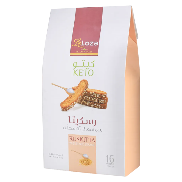 لي لوزا رسكيتا كيتو سمسم محلى 144 ج