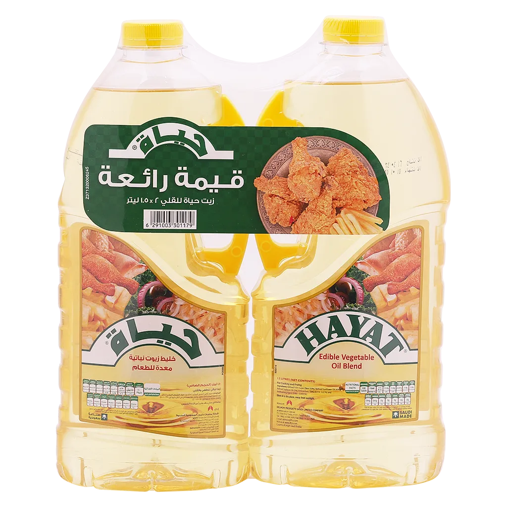 6291003301179_2 حياة زيت خليط مجموعة 2 حبة 1.5 لتر - الصورة 1