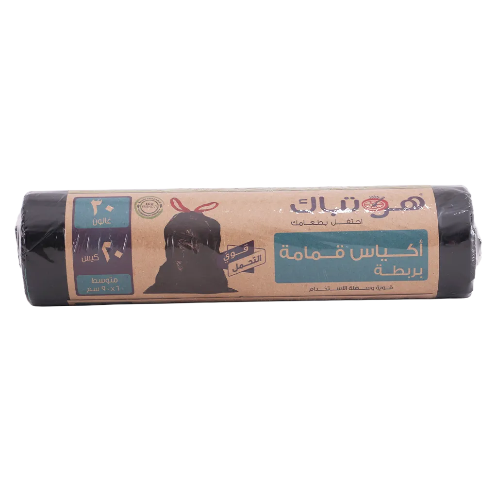 6291101713560_1 هوت باك أكياس نفايات برباط شديد التحمل 30 جالون 60 * 90 سم 20 قطعة - الصورة 1