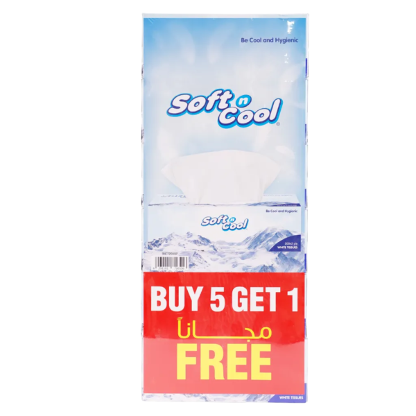 سوفت و كول مناديل 200 سحبة 5 قطع + 1 مجانًا عبوة العرض