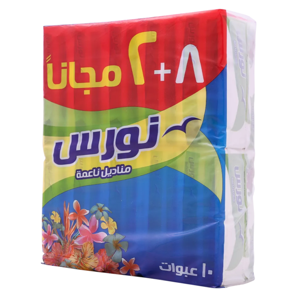 نورس مناديل للوجه 160 ورقة 10 عبوات