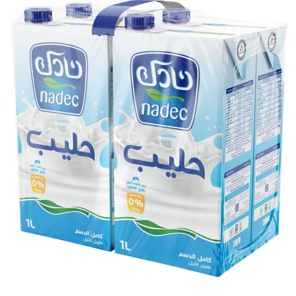 نادك حليب كامل الدسم طويل الأجل 4 حبات 1 لتر