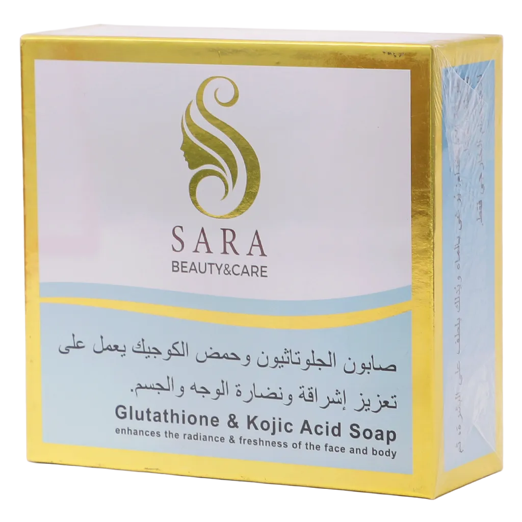 6901233668862_1 سارة بيوتي صابونة الجلوتاثيون وحمض الكوجيك لتفتيح الوجه والجسم والمناطق الحساسة 150 ج - الصورة 1