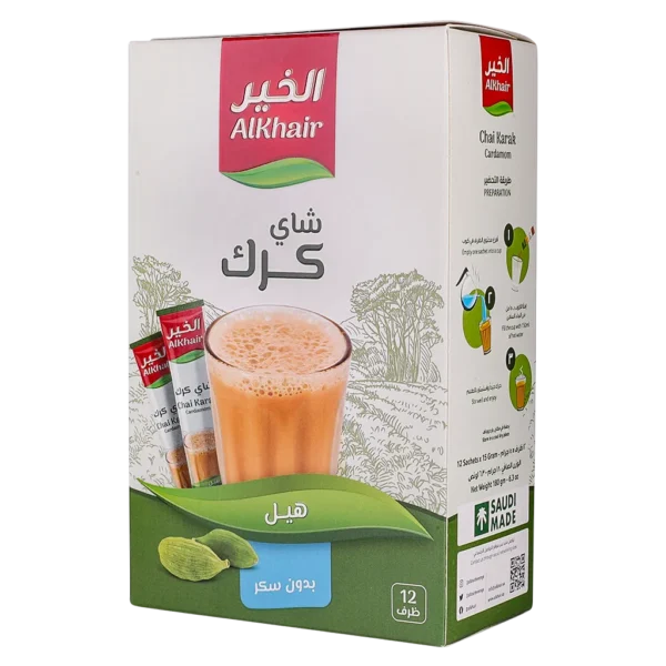 الخير شاي كرك بالهيل بدون سكر12ظرف