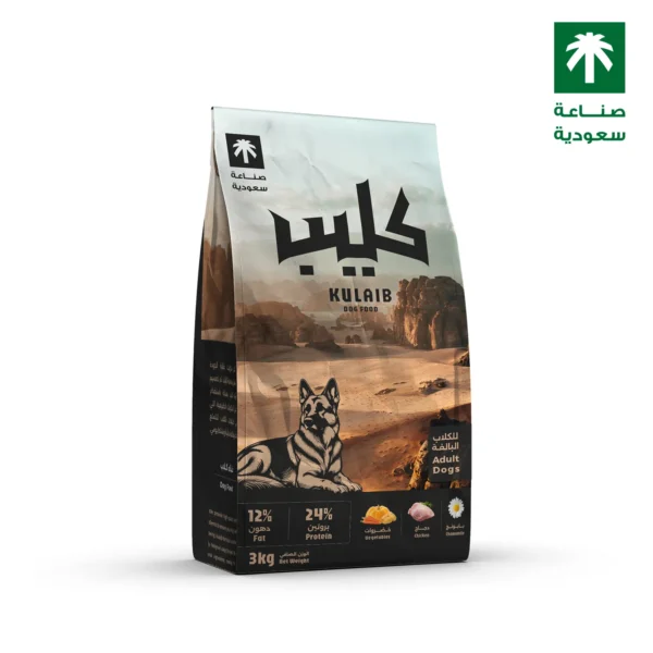 كليب طعام جاف للكلاب البالغة سلالة كبيرة 3 كج