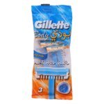 جيليت مكينة حلاقة الجسم 3 حبة