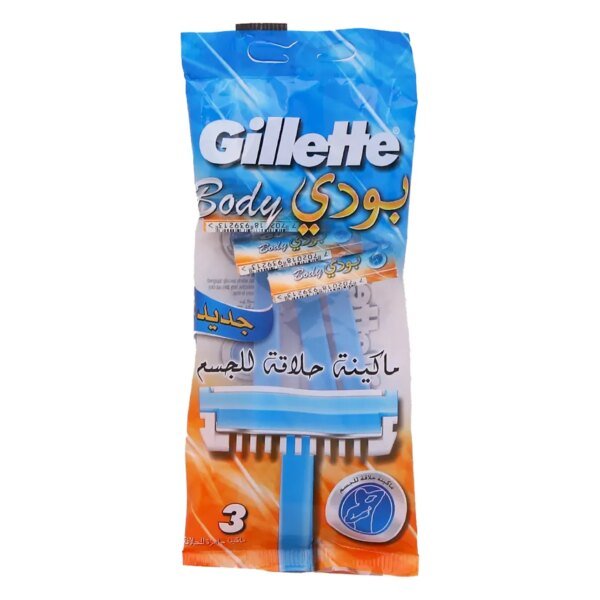 جيليت مكينة حلاقة الجسم 3 حبة