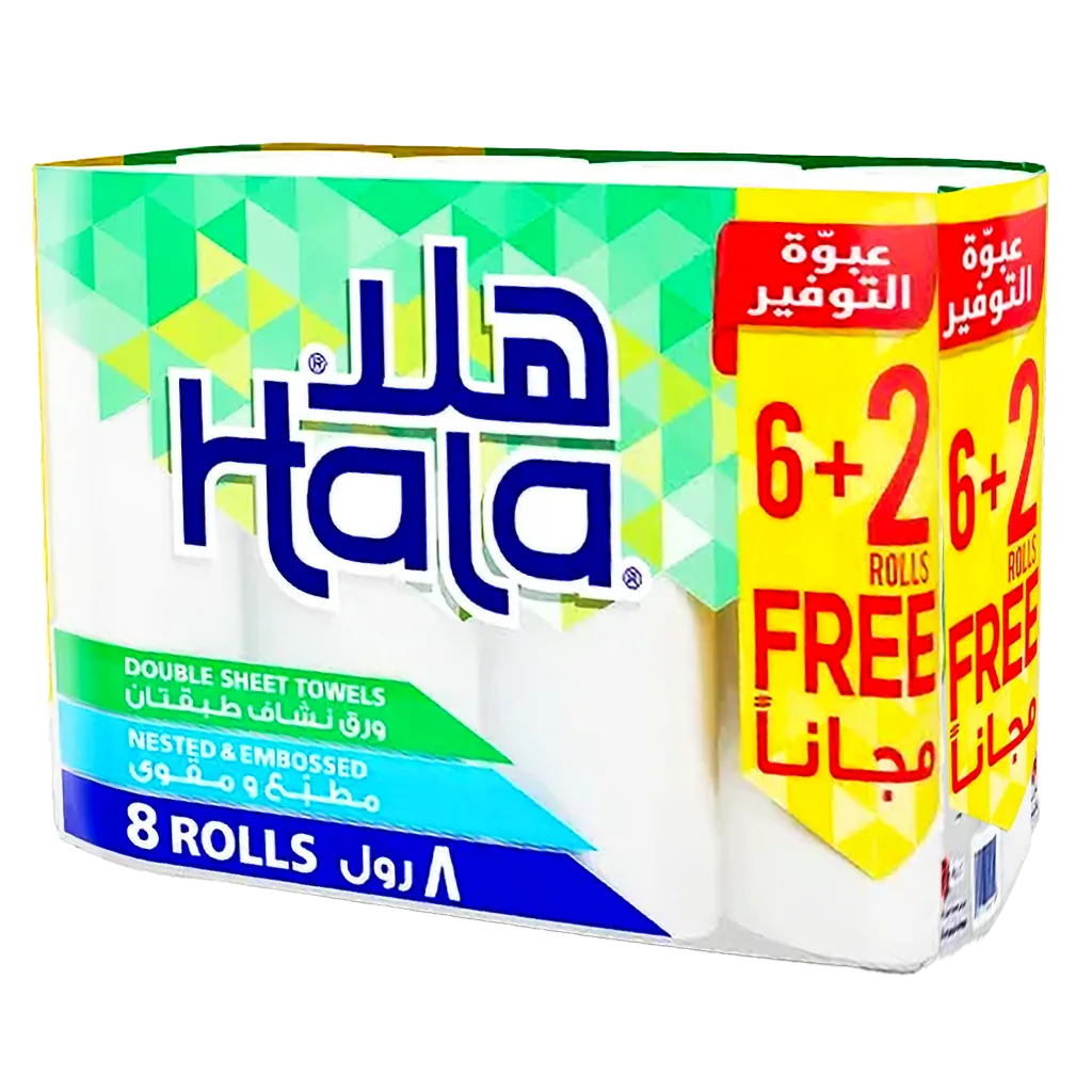 7f1a461d-80b6-4e1e-b8df-fa3bfe99c8b3 هلا مناديل مطبخ رول 28 سم عرض 6+2 مجاناً - الصورة 1