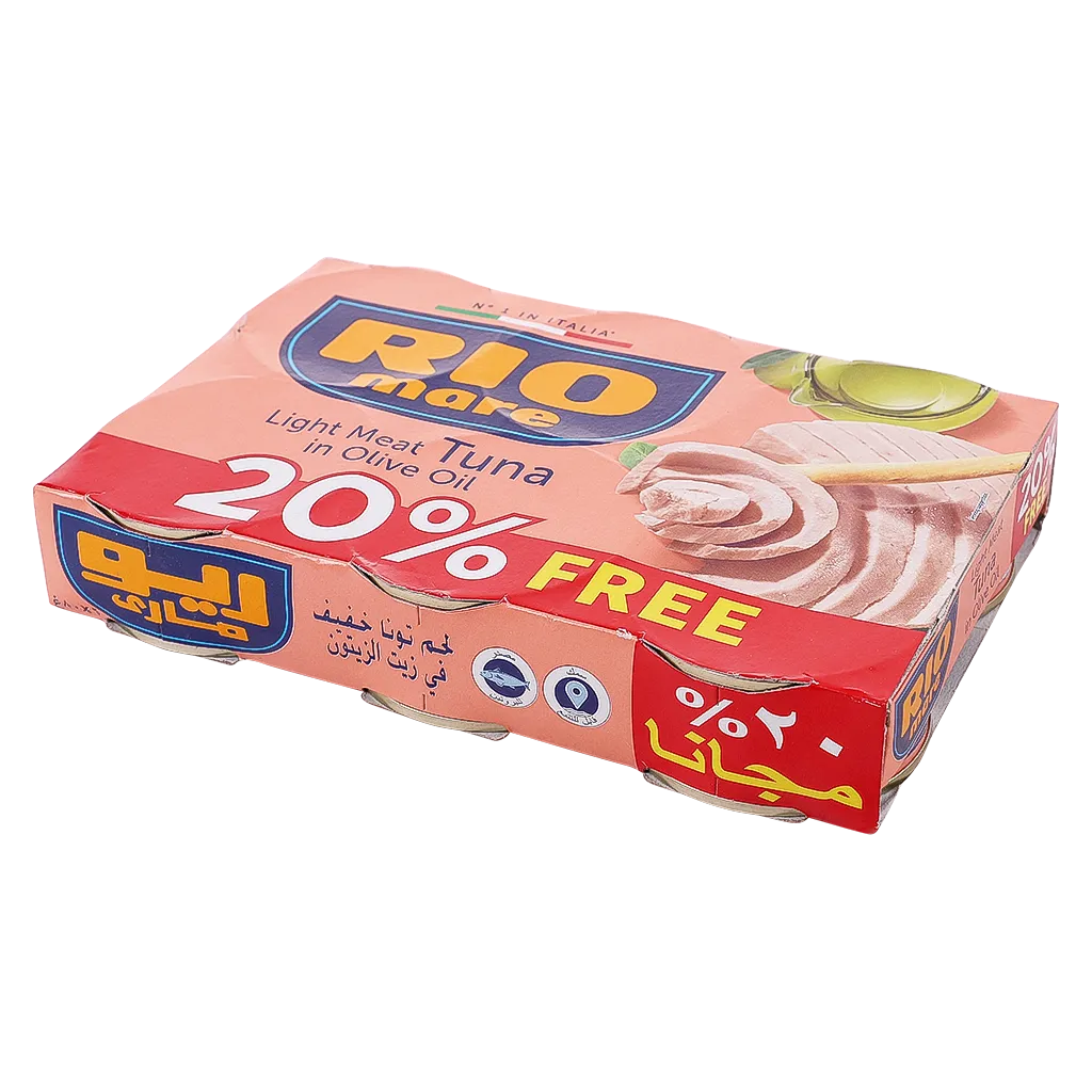 8004030100817_1 ريو ماري تونه بزيت الزيتون 6 حبه 80 جم + 20% خص - الصورة 1