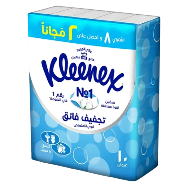كلينكس مناديل الوجه 8+2 مجانا 114 منديل