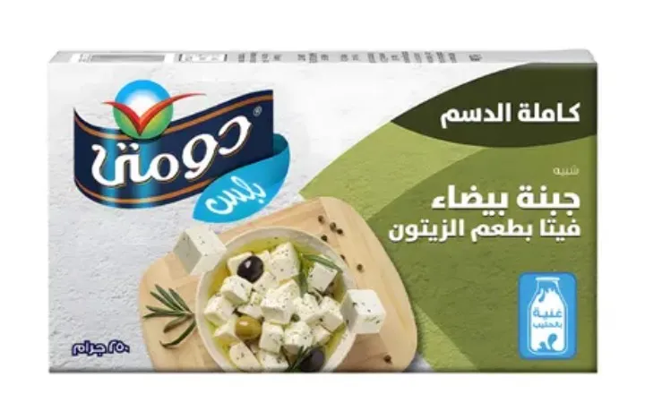 9a6a276b-db5e-4b2d-b97f-dc31a0328789 دومتي شبيه جبنة بيضاء فيتا بالزيتون 250 ج - الصورة 1